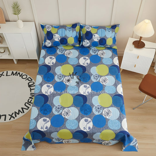 Crystal Cotton 3pc Bedsheet Blue Moon