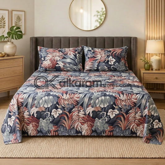 Crystal Cotton 3pc Bedsheet Moody Tropical