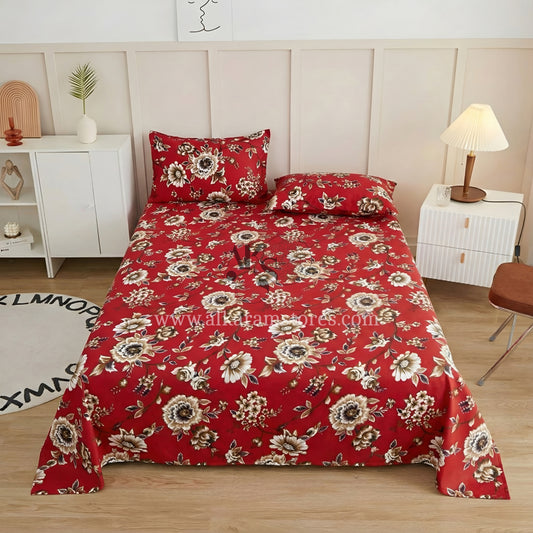 Crystal Cotton 3pc Bedsheet Ream Floral