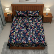 Crystal Cotton 3pc Bedsheet Mehroon Sunflower