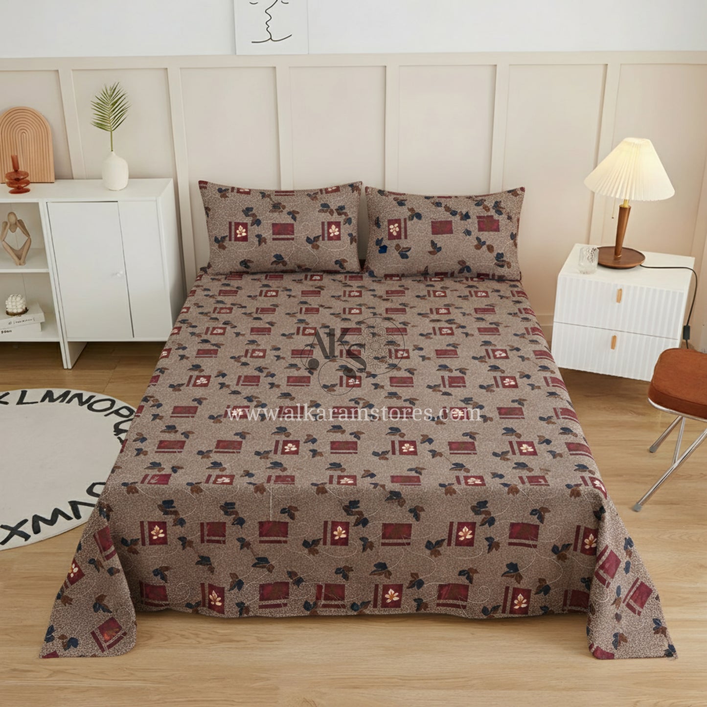 Crystal Cotton 3pc Bedsheet Rustic Floral
