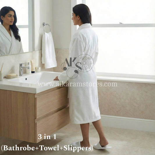 Adult Snow White Bathrobe Set-3 in 1