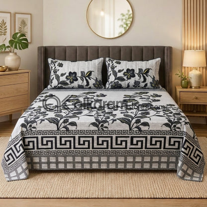 Crystal Cotton 3pc Bedsheet Black Mocha