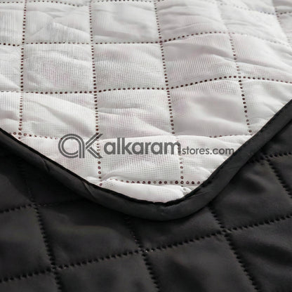 Quilted Black Sofa Cover