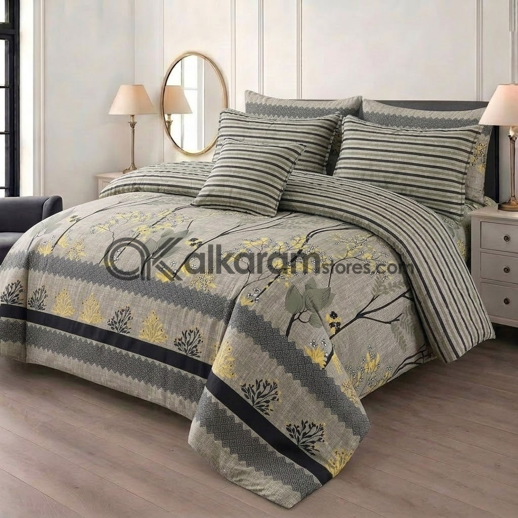 7pc Cotton Comforter Set Autumn