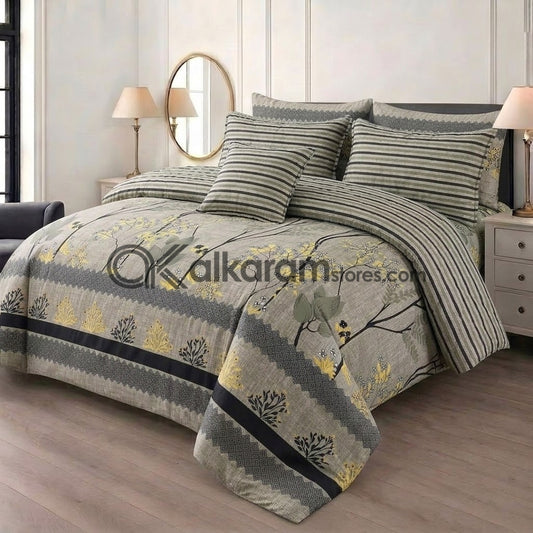 7pc Cotton Comforter Set Autumn