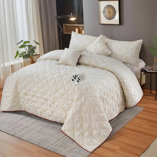 5pc Distressed Floral Bedspread