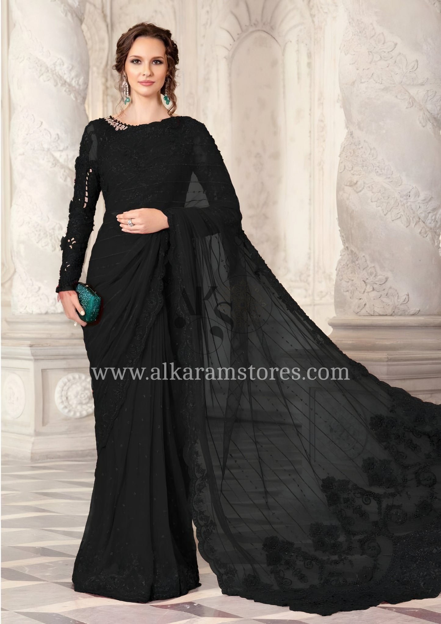 Fancy Saree Black# 109A