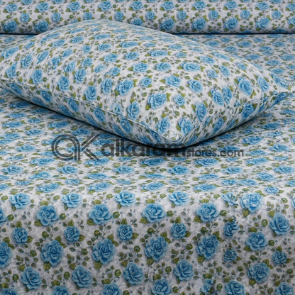 Pure Cotton 3pc Bedsheet Ocean Bloom