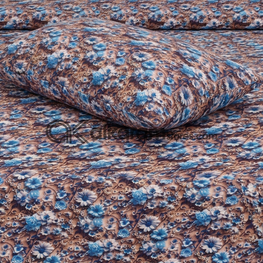 Pure Cotton 3pc Bedsheet Bronze Marina