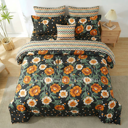 7pc Cotton Comforter Sun Flower Bushes