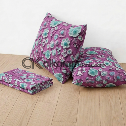 Pure Cotton 3pc Bedsheet Berry Frost