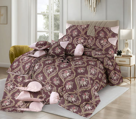 14pc Plum Paisley Bridal Set