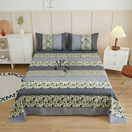 Crystal Cotton 3pc Bedsheet Cream Botanical