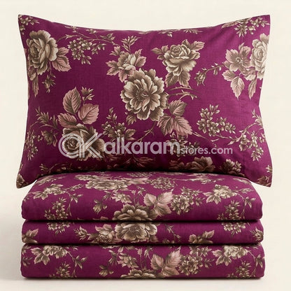 Crystal Cotton 3pc Bedsheet Pink Victorian