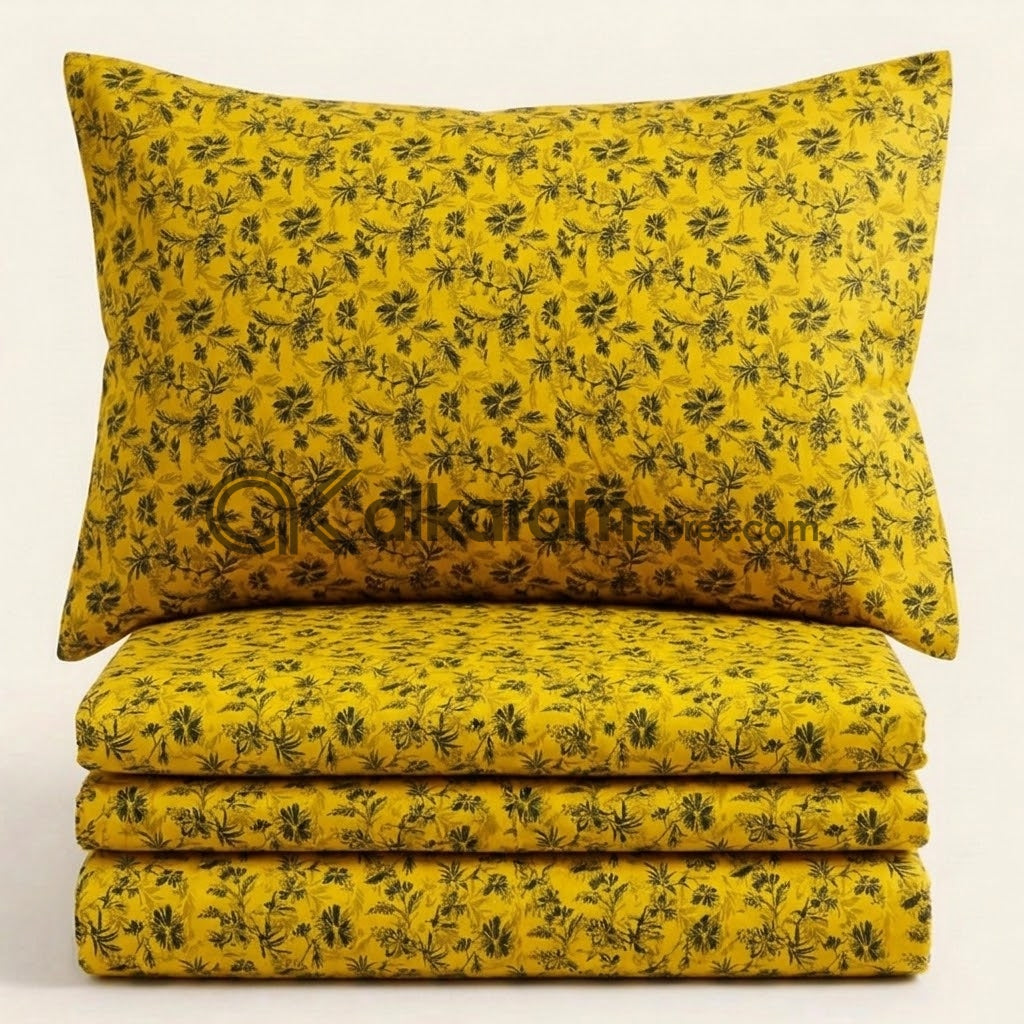 Crystal Cotton 3pc Bedsheet Amber Floral