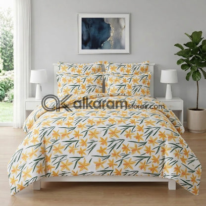 6 PC's Pure Cotton Comforter Set Citrus Blossom