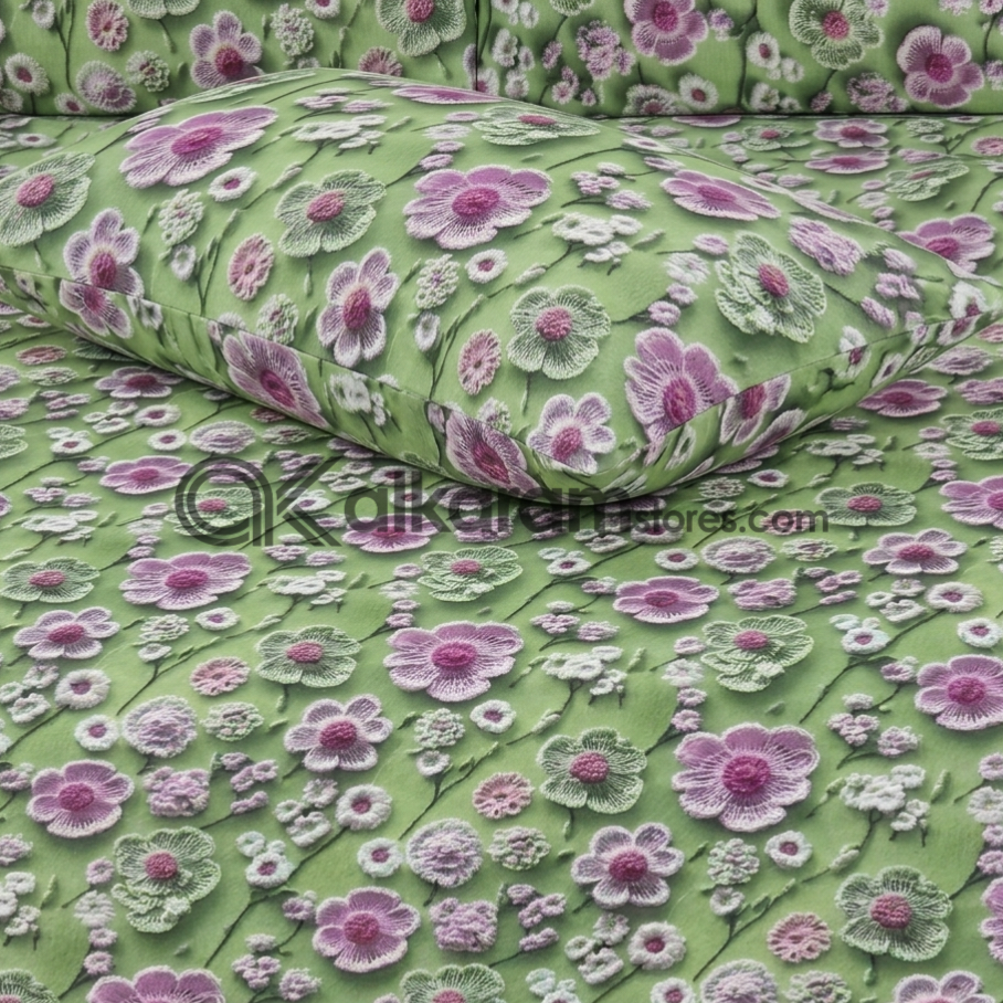 Pure Cotton 3pc Bedsheet Emerald Bloom
