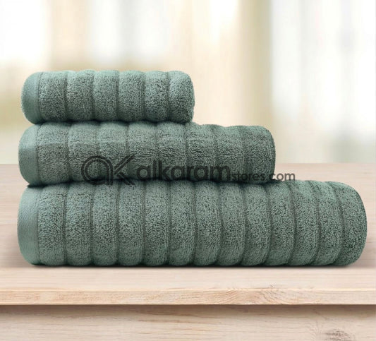 Fluffy Mint Towel Set of 3