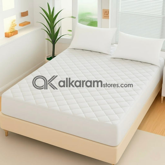 White Quilted Mattress Protector