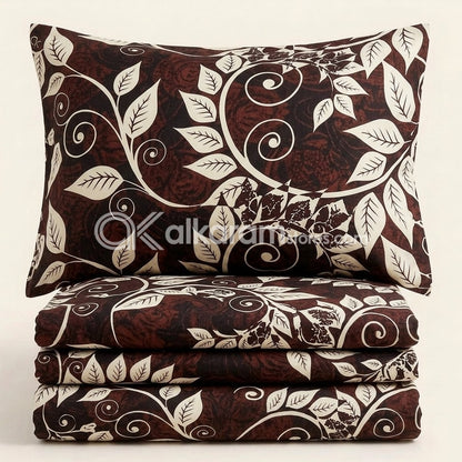 Crystal Cotton 3pc Bedsheet Brown Laite