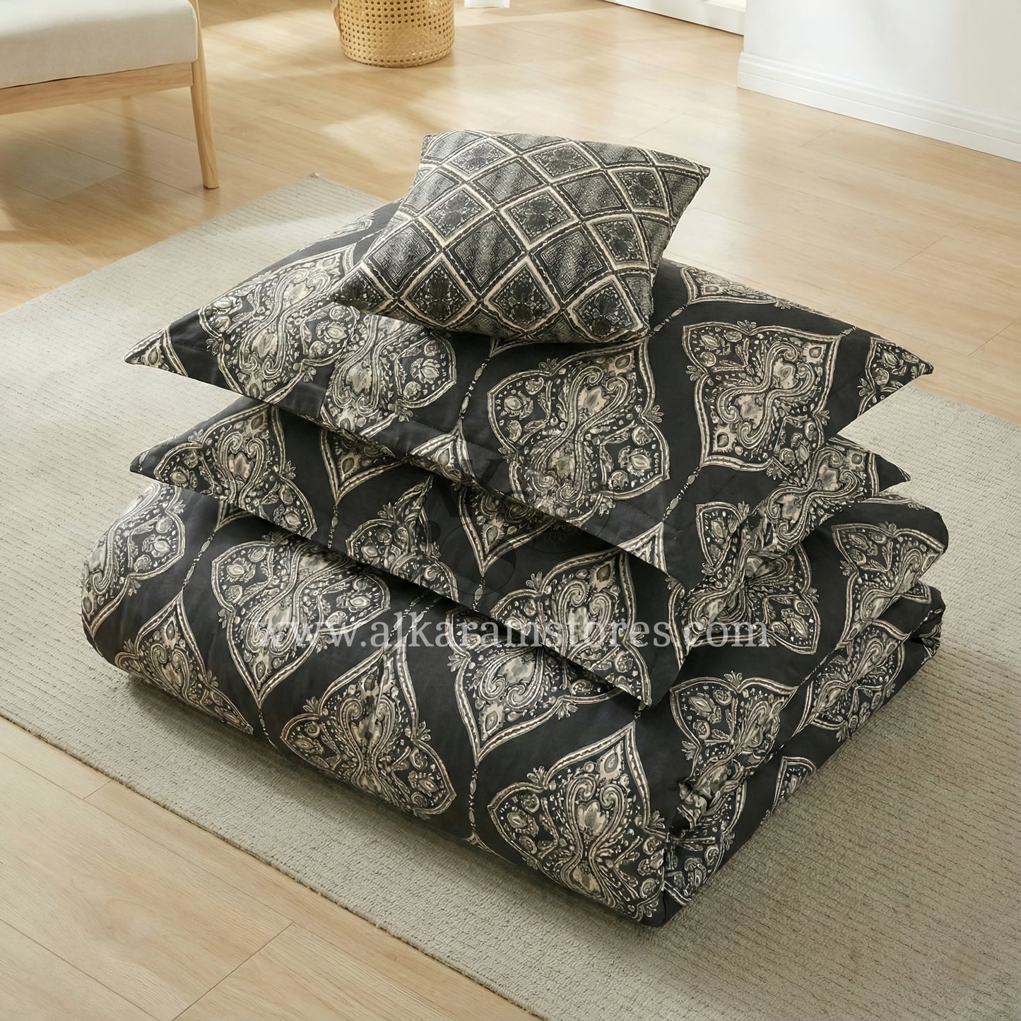7pc CottonComforter Set Blaite Crystal