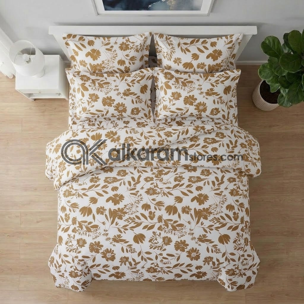 6 PC's Pure Cotton Comforter Set Sunlight Vine