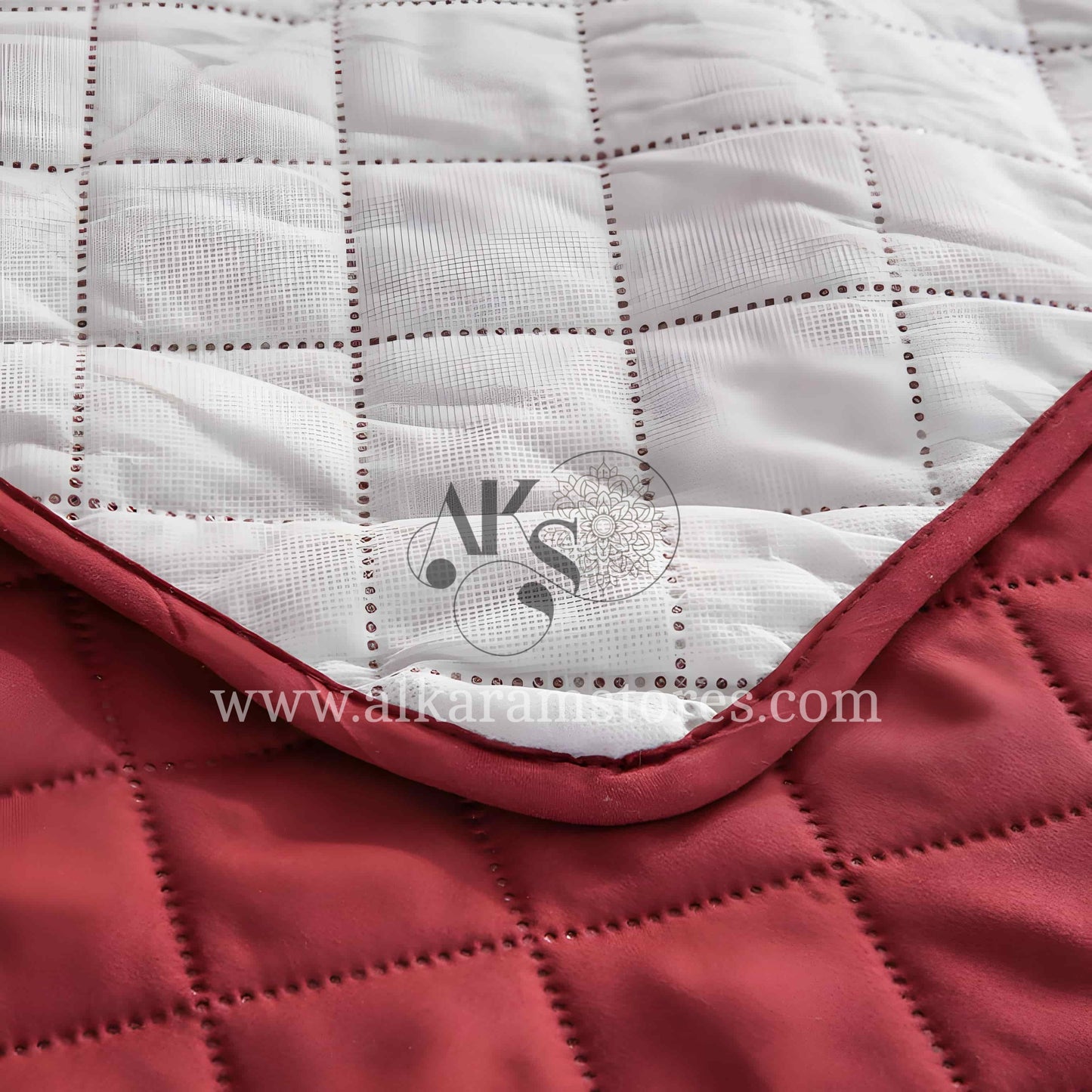 Quilted Mehroon Sofa Cover