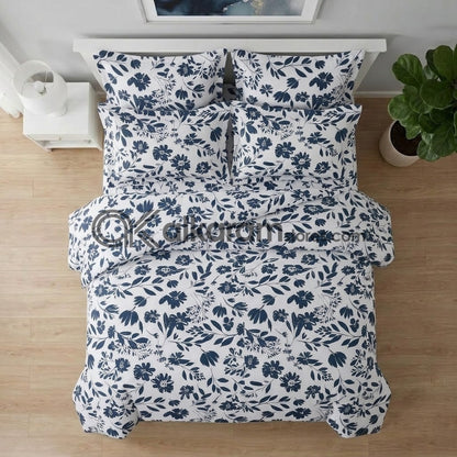 6 PC's Pure Cotton Comforter Set Midnight Vine