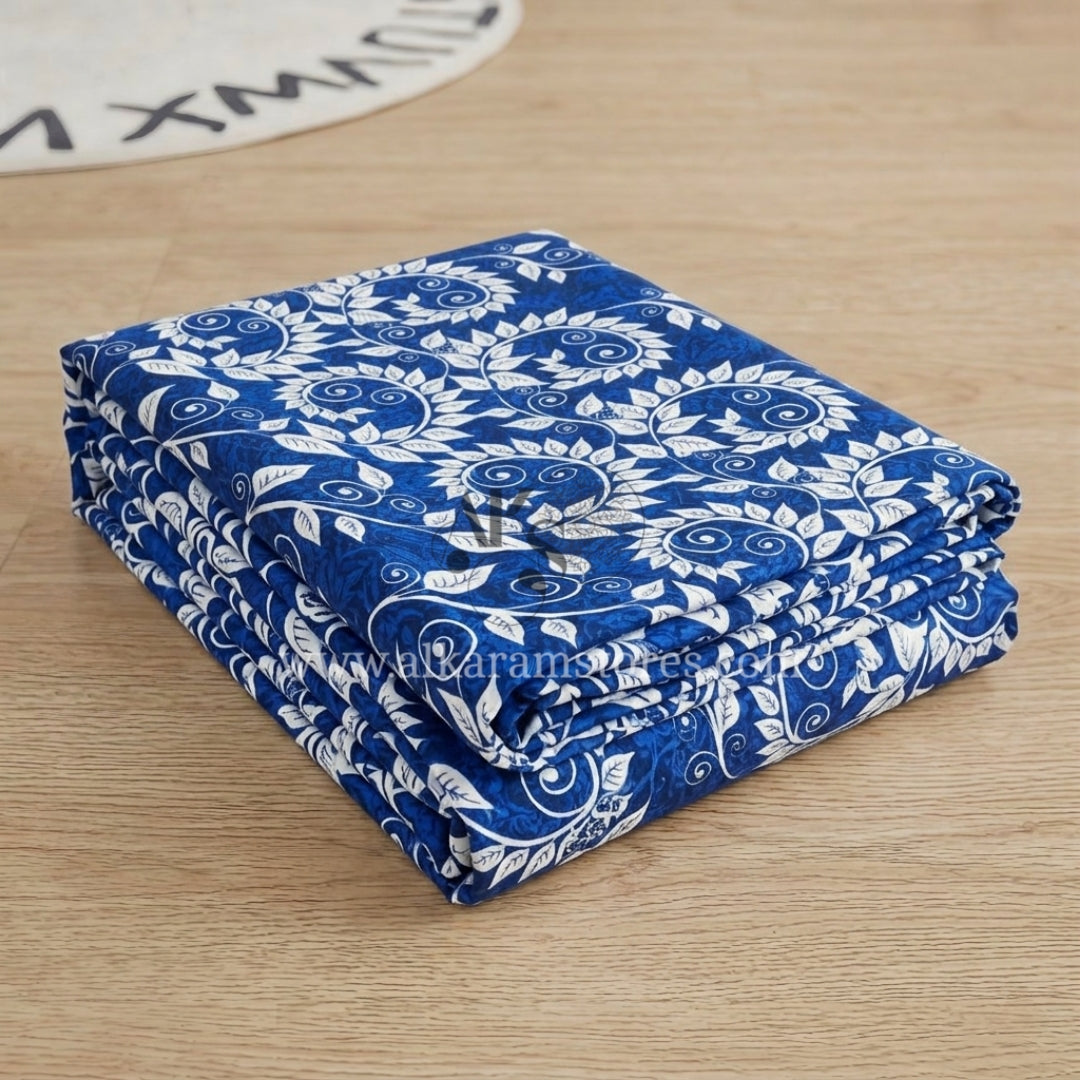 Crystal Cotton 3pc Bedsheet Blue Laite
