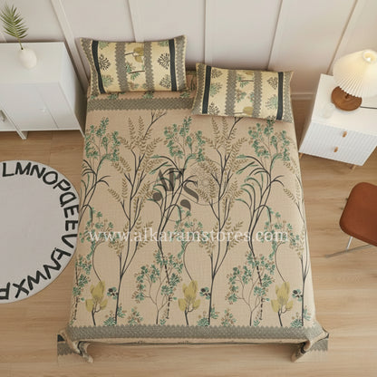 Crystal Cotton 3pc Bedsheet Rust Blossom