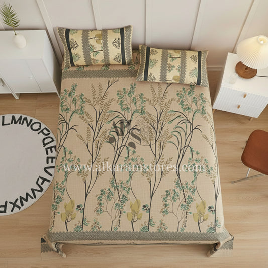 Crystal Cotton 3pc Bedsheet Rust Blossom