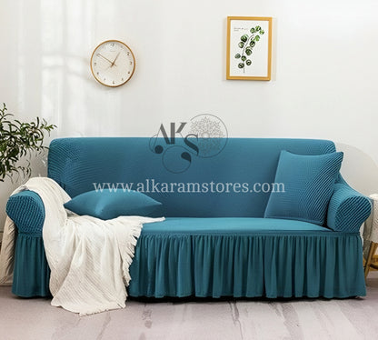 Turkish Cyan Blue Sofa Cover
