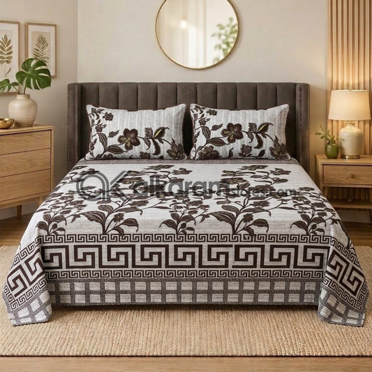 Crystal Cotton 3pc Bedsheet Golden Mocha