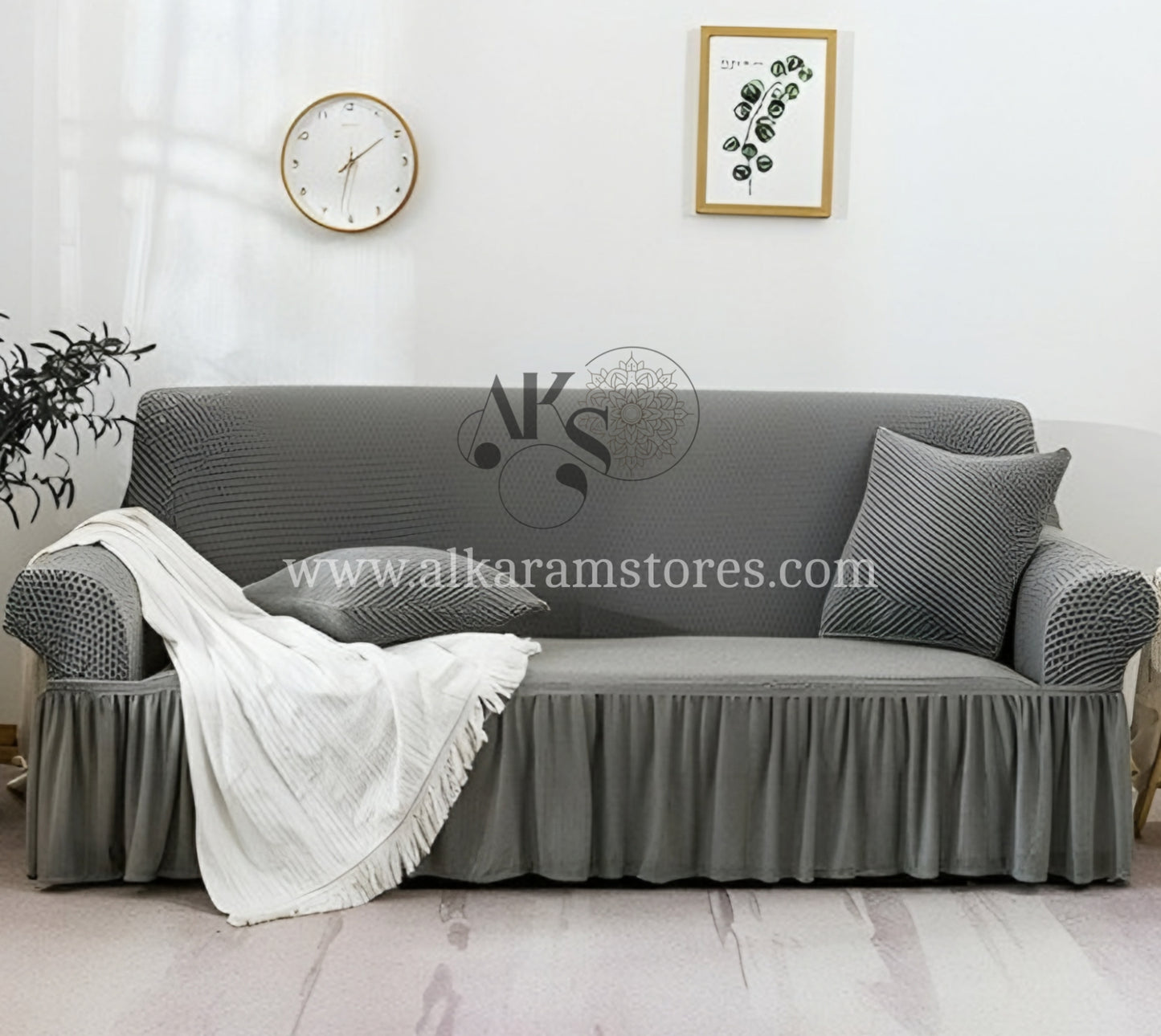 Turkish Grey Sofa Cover