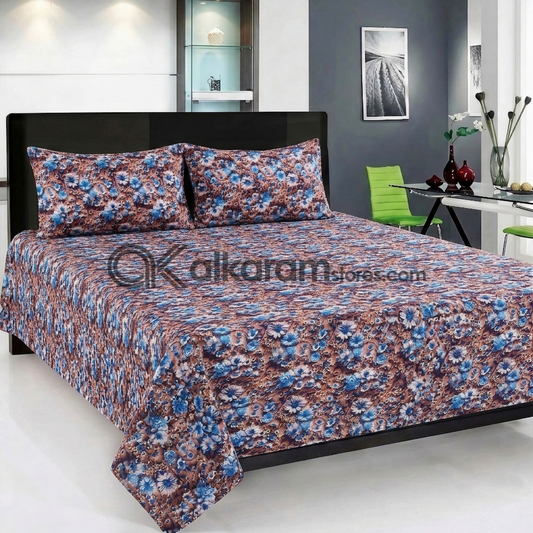 Pure Cotton 3pc Bedsheet Bronze Marina