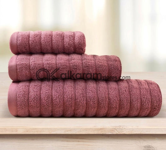 Fluffy Pink Towel Set of 3
