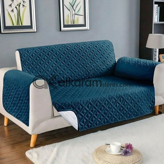 Quilted Zinc Sofa Cover
