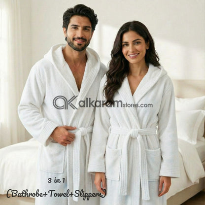 Adult Snow White Bathrobe Set-3 in 1