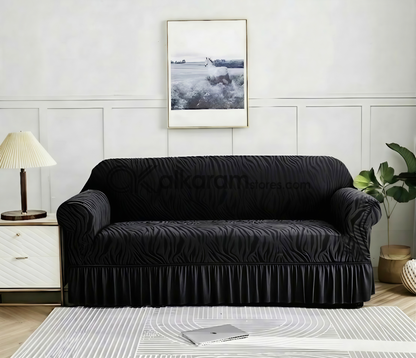 Zebra Black Sofa Cover