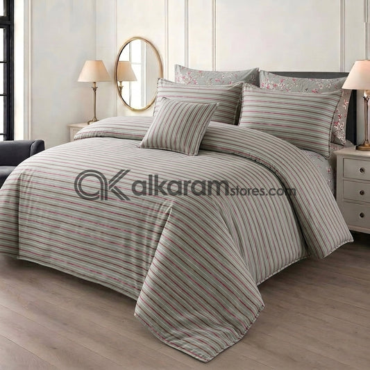 7pc Cotton Comforter Set Dusty Rose