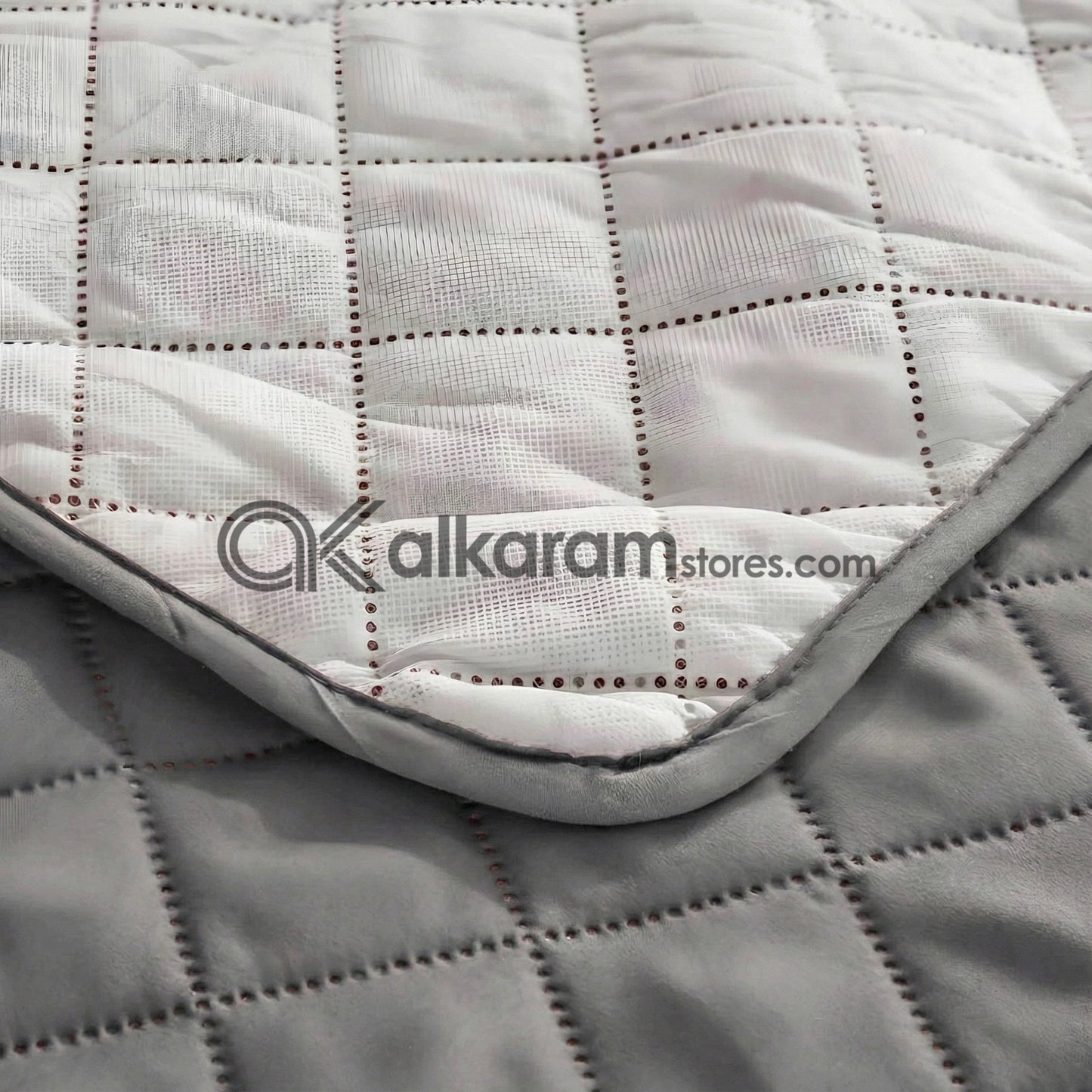 Quilted Grey Sofa Cover
