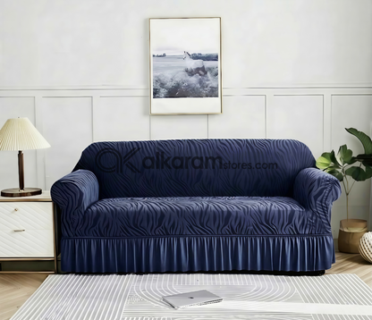 Zebra Navy Blue Sofa Cover