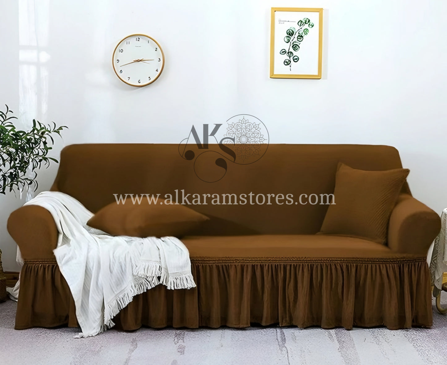 Turkish Dark Brown Sofa Cover