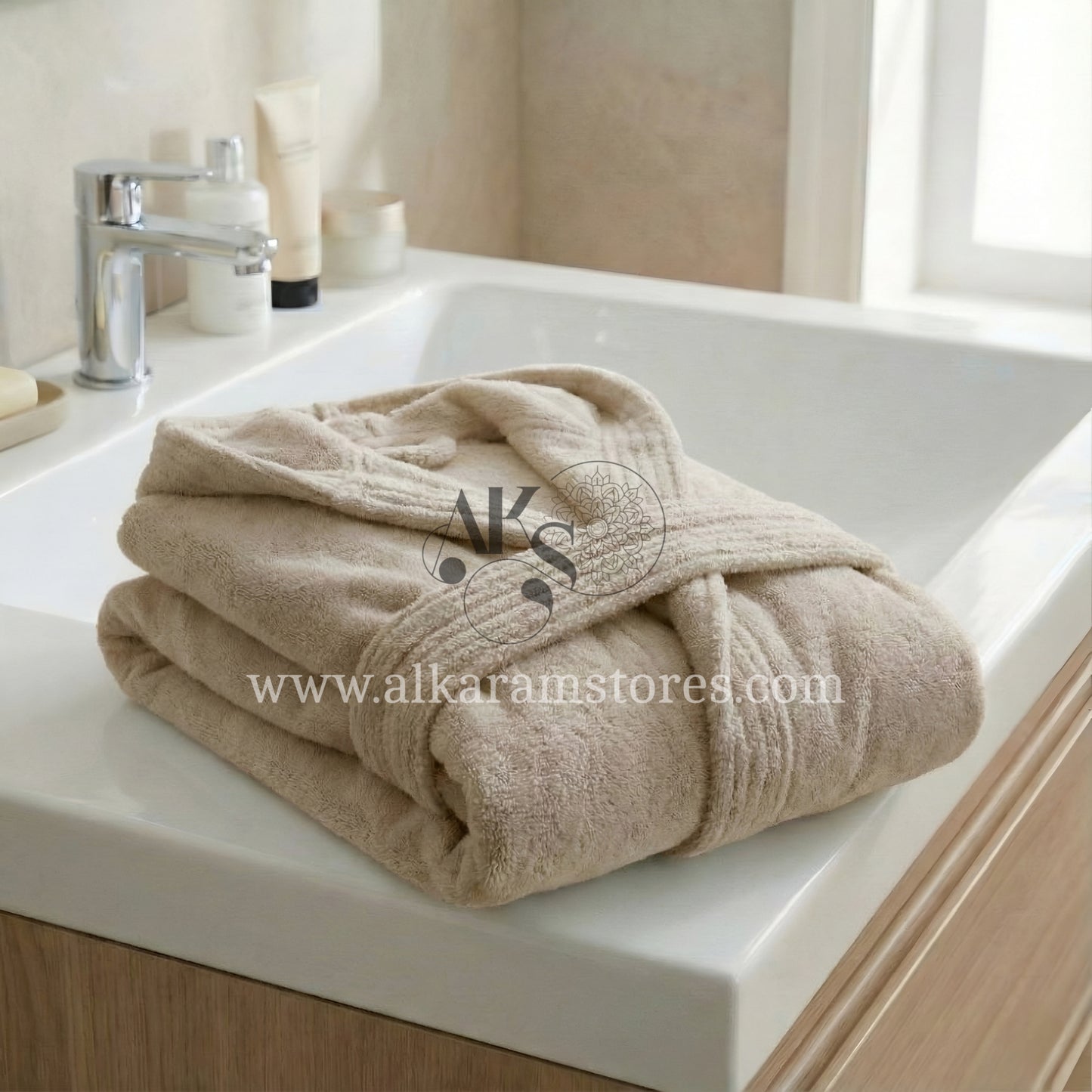 Adult Light Beige Bathrobe