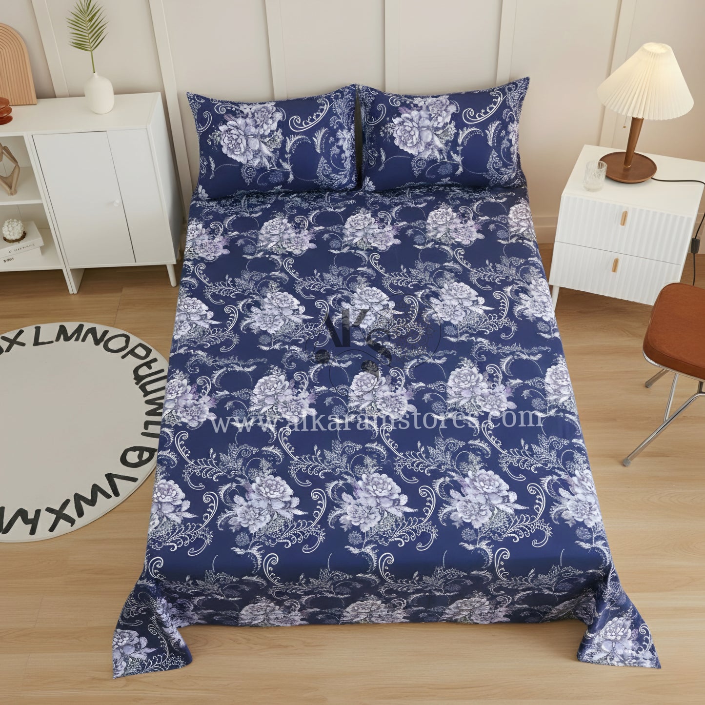 Crystal Cotton 3pc Bedsheet Blite Floral