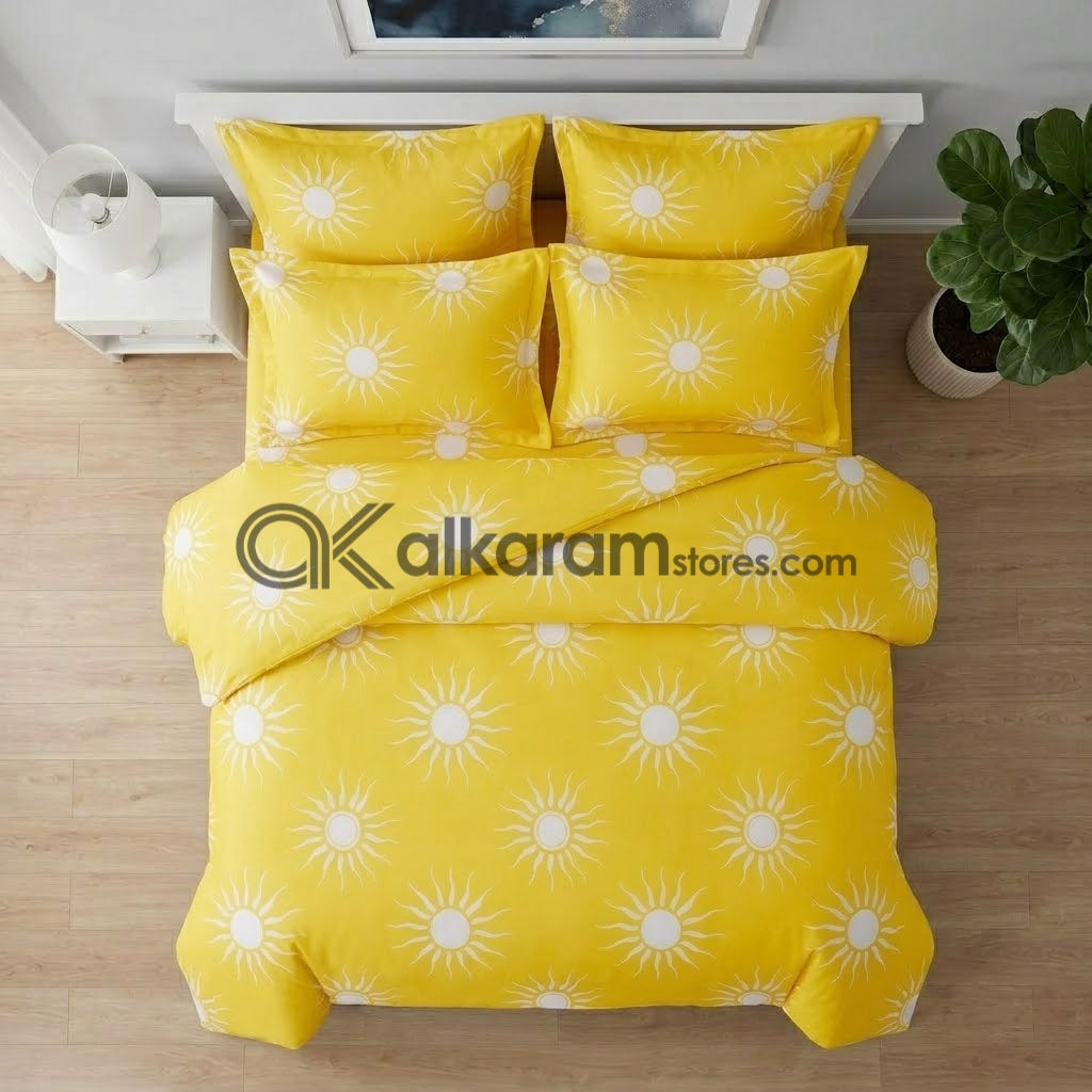 6 PC's Pure Cotton Comforter Set Sunlit Aura