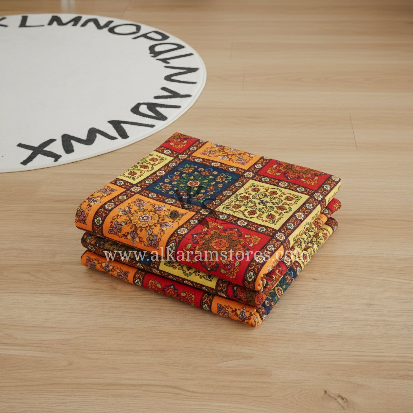 Crystal Cotton 3pc Bedsheet Rainbow Square