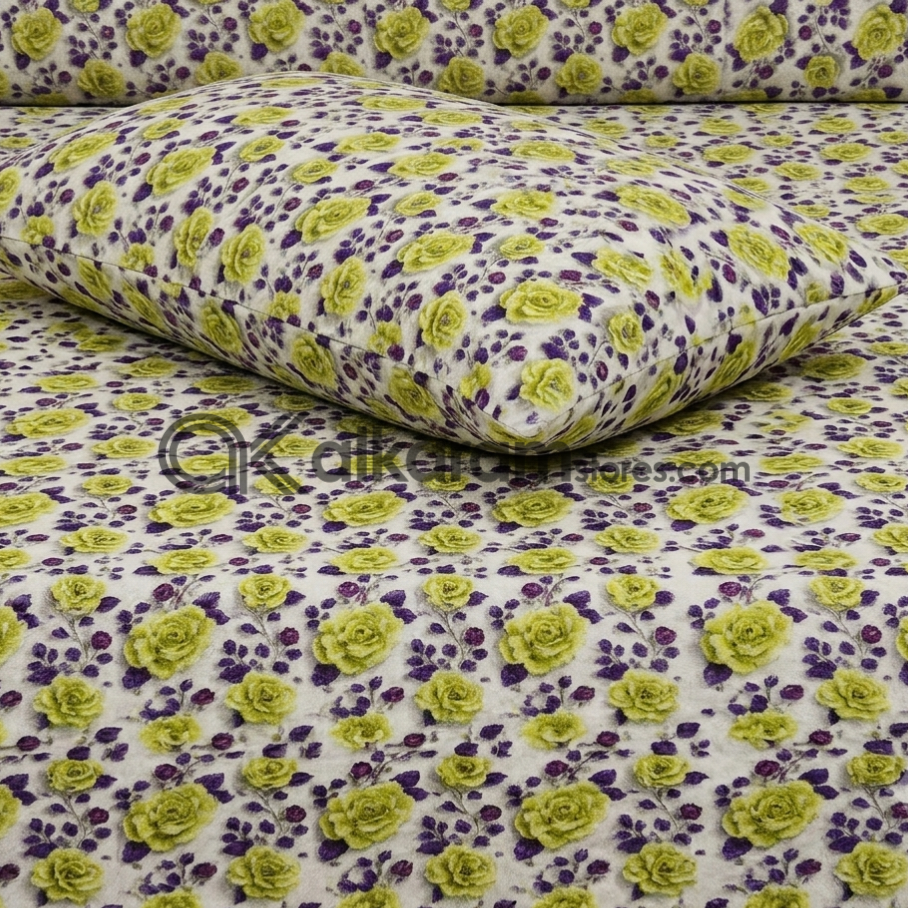 Pure Cotton 3pc Bedsheet Citrus Bloom