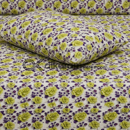 Pure Cotton 3pc Bedsheet Citrus Bloom